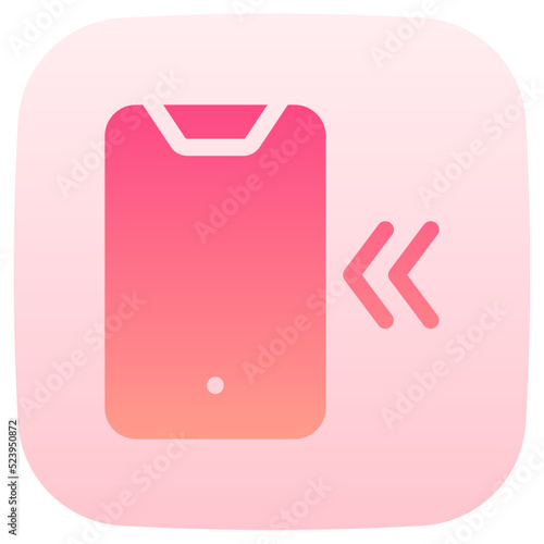 incoming flat gradient icon