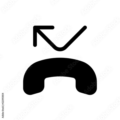 missed call glyph icon