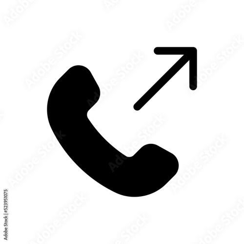 outgoing call glyph icon