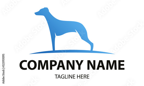 Blue Color Brave Dog Logo Design