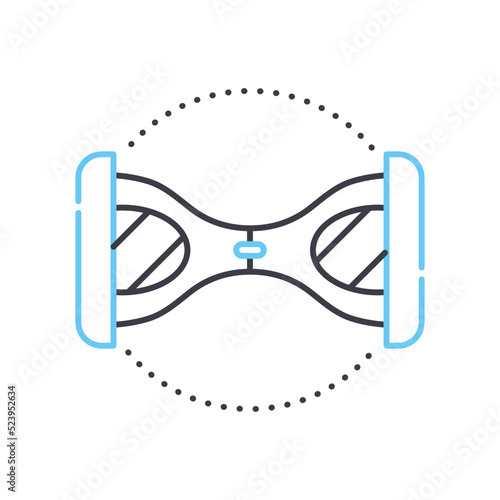 gyroscooter line icon, outline symbol, vector illustration, concept sign