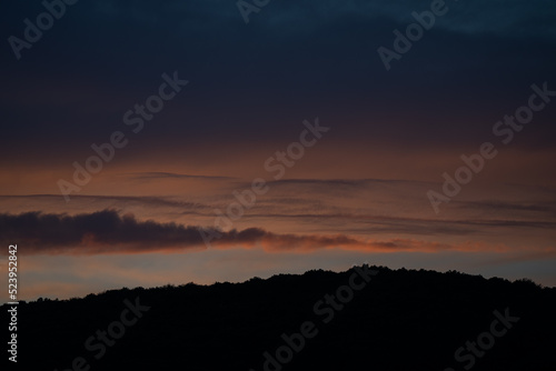 sunset over the mountains