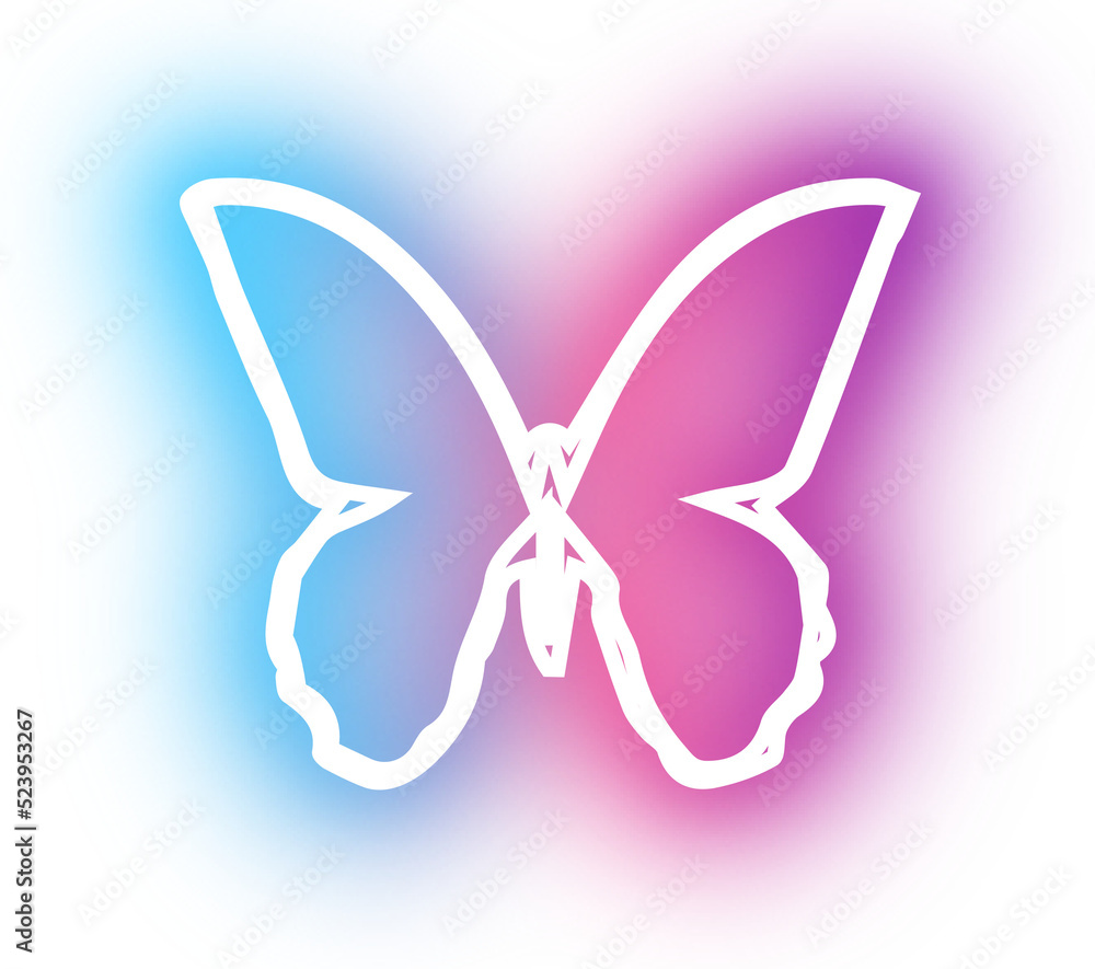 Collection of butterfly neon Collection of butterfly neon