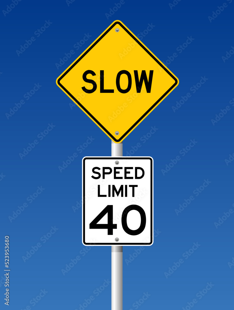 isolated slow speed warning sign, symbol on yellow round square on white color background element for road board, label, banner etc. isolated slow speed warning sign, symbol on yellow round square on white color background element for road board, label, banner etc.