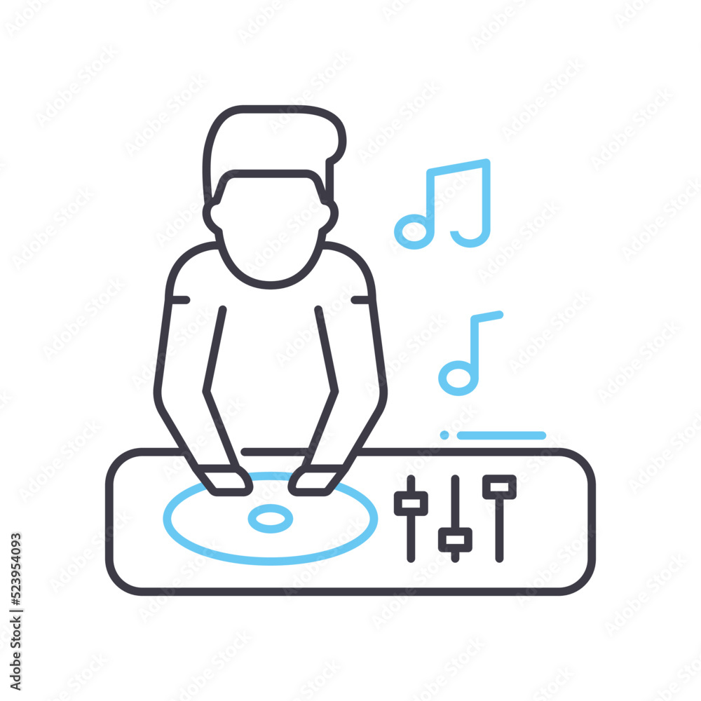 mixing console line icon, outline symbol, vector illustration, concept sign mixing console line icon, outline symbol, vector illustration, concept sign