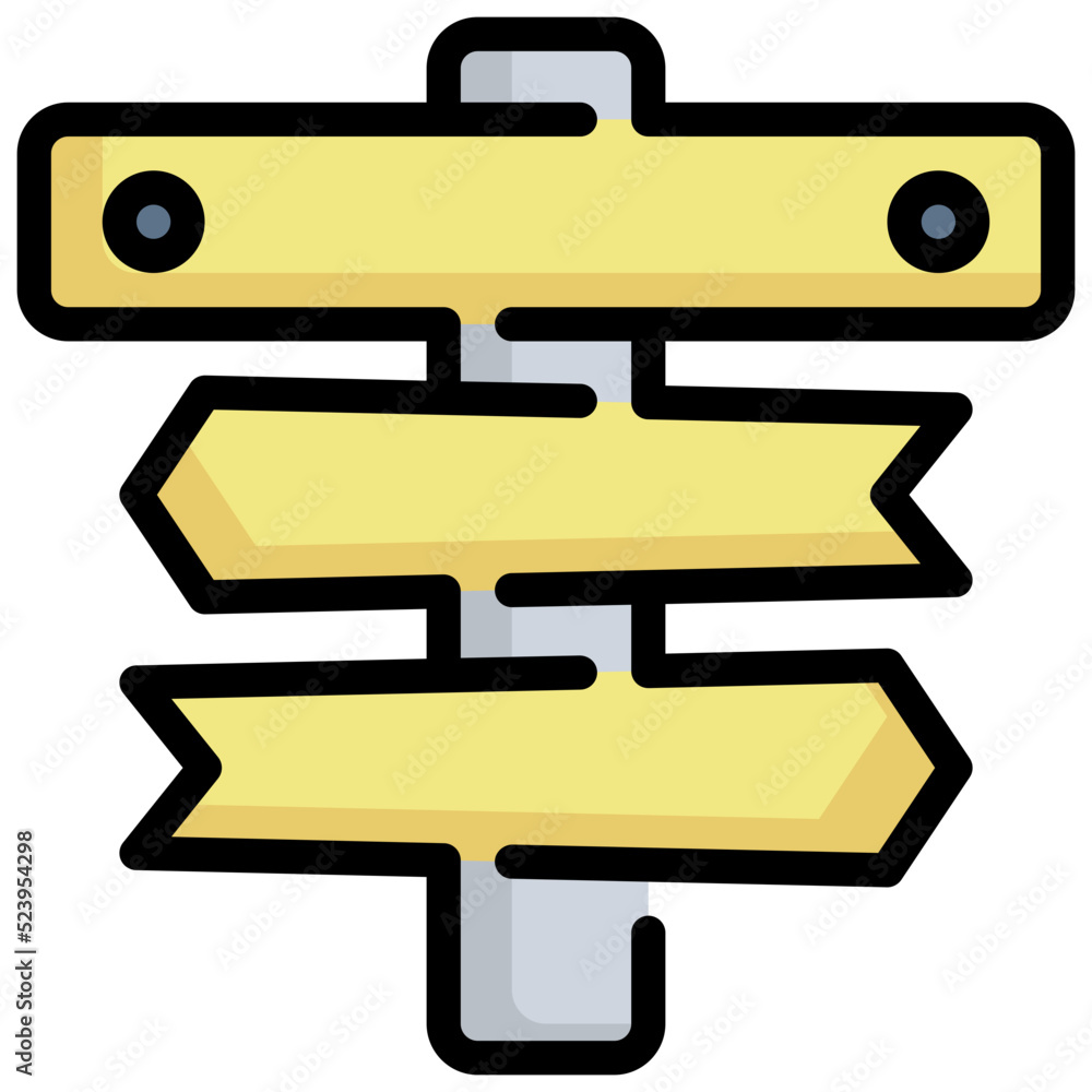 signboard line color icon signboard line color icon