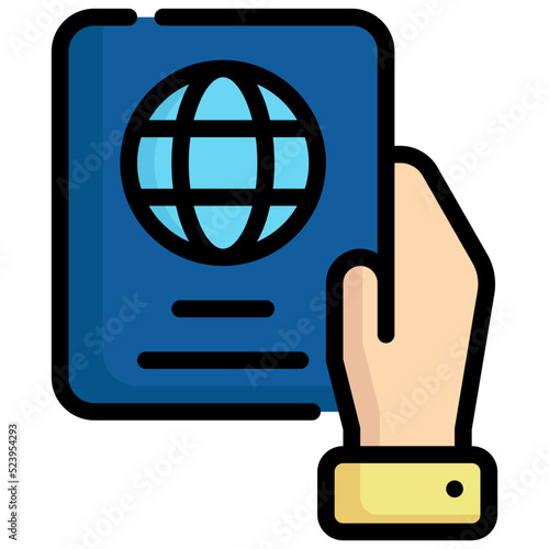 passport line color icon