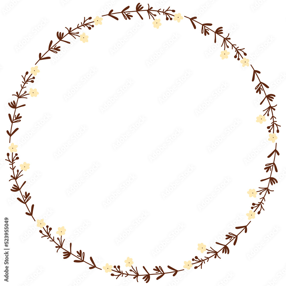 Fototapeta premium Floral Wreath Frame 