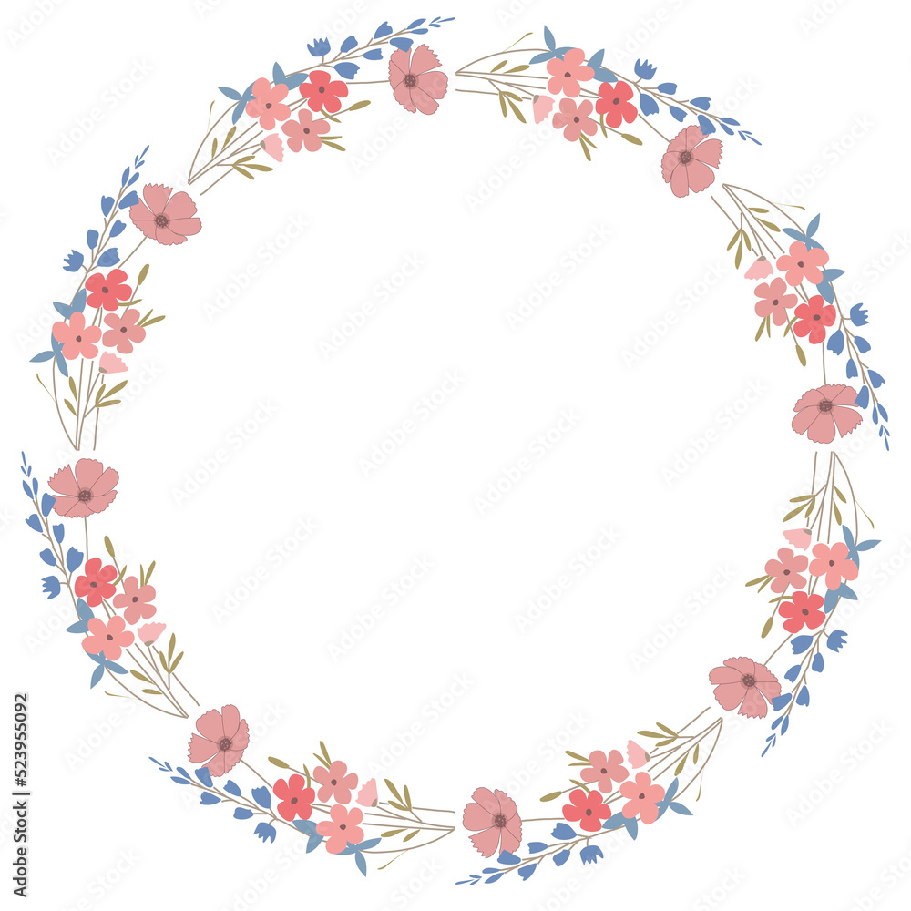 Obraz premium Floral Wreath Frame 