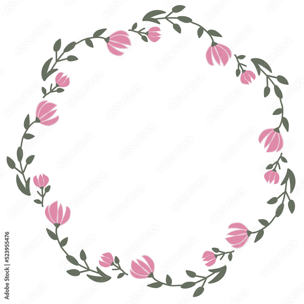 Floral Wreath Frame 