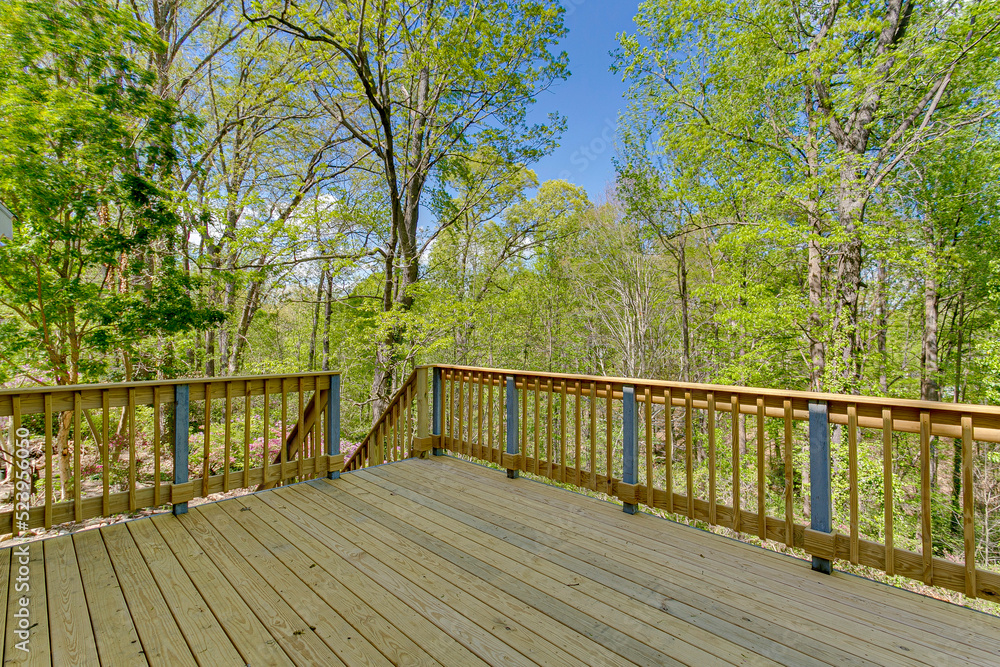 Deck with nature scenic view