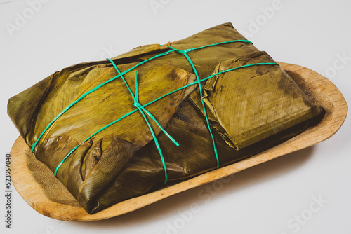 Delicious steamed tamales - Traditional Colombian food photo