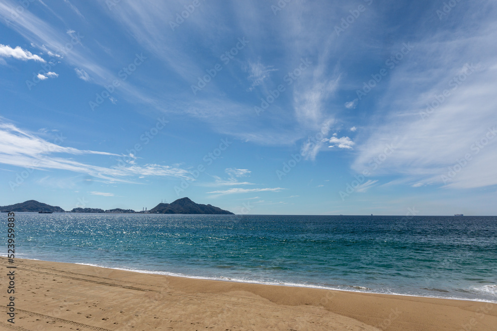 paisaje de la playa en manzanillo Colima, México paisaje de la playa en manzanillo Colima, México