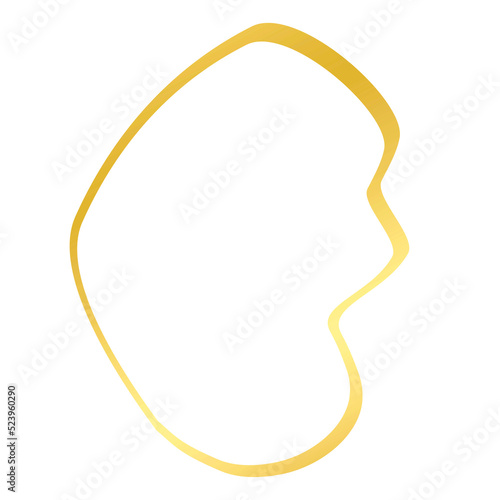 Gold Abstract Shape Outline