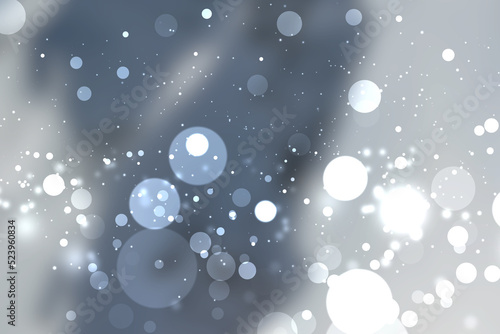 Beautiful bokeh christmas winter blurred background. New year Winter art design, beautiful bokeh circles, copy space, banner format. © Ronny sefria