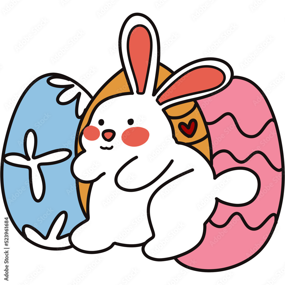 Obraz premium easter bunny with a Easter egg