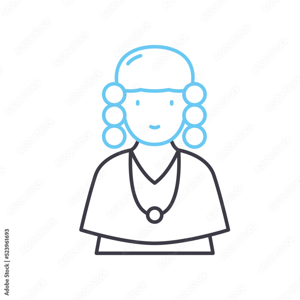 notables line icon, outline symbol, vector illustration, concept sign