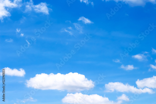 White clouds bluesky images summer outdoor background © Amphawan