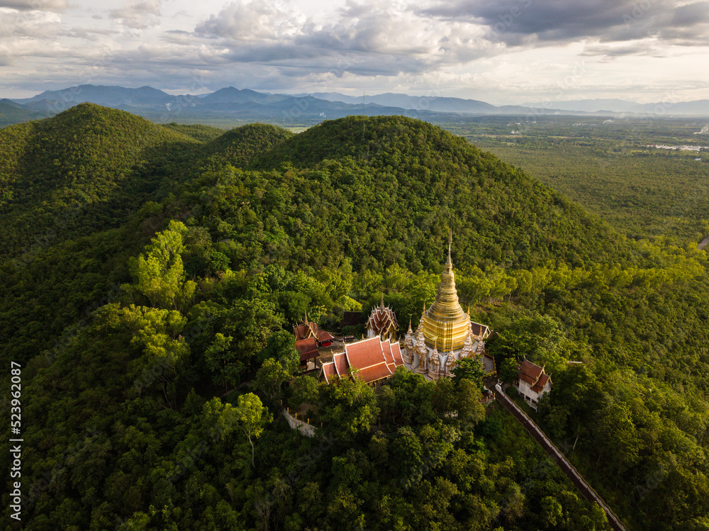 thai temple on top mountain