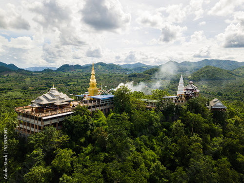 myanmar temple and thai temple