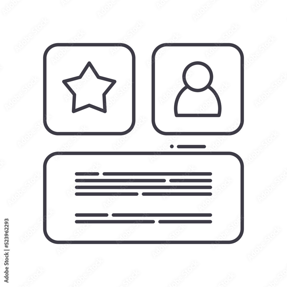 native advertising line icon, outline symbol, vector illustration, concept sign native advertising line icon, outline symbol, vector illustration, concept sign