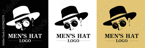 one color men hat symbol graphic vector