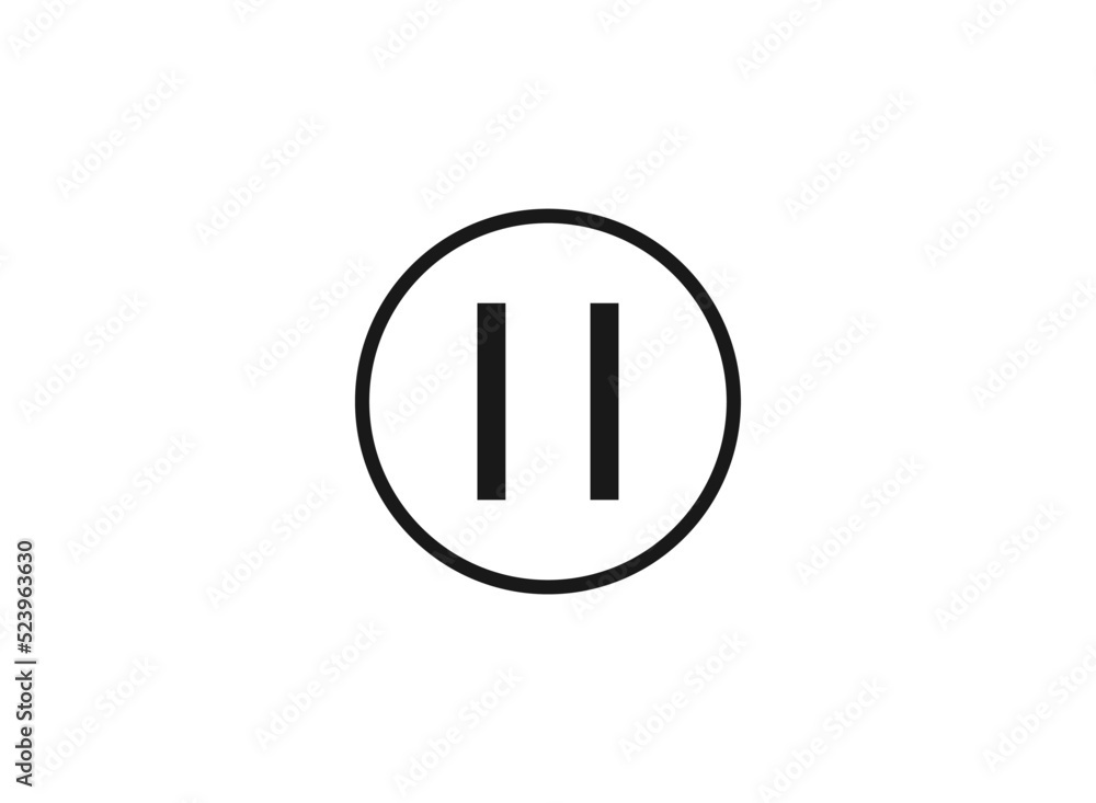 Pause icon, vector illustration. Flat design style. vector pause icon illustration isolated on white background, pause icon Eps10. Pause icon, vector illustration. Flat design style. vector pause icon illustration isolated on white background, pause icon Eps10.