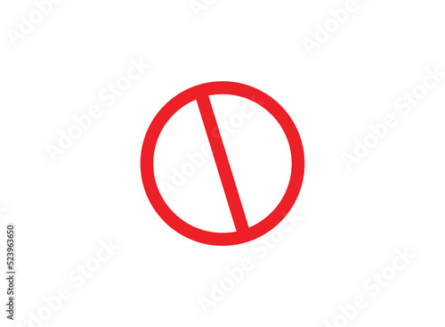 Free Download red prohibition sign on white plate isolated on white background. - GFXLoad