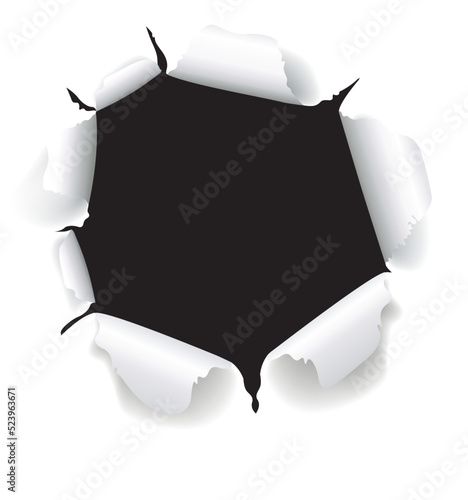 white torn paper. Vector illustration