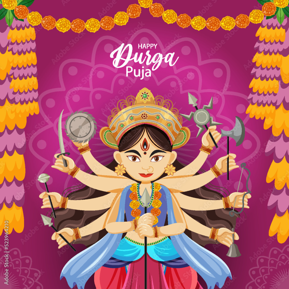 Durga Puja Indian festival banner