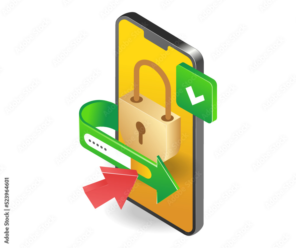 Smartphone app account security password lock Smartphone app account security password lock