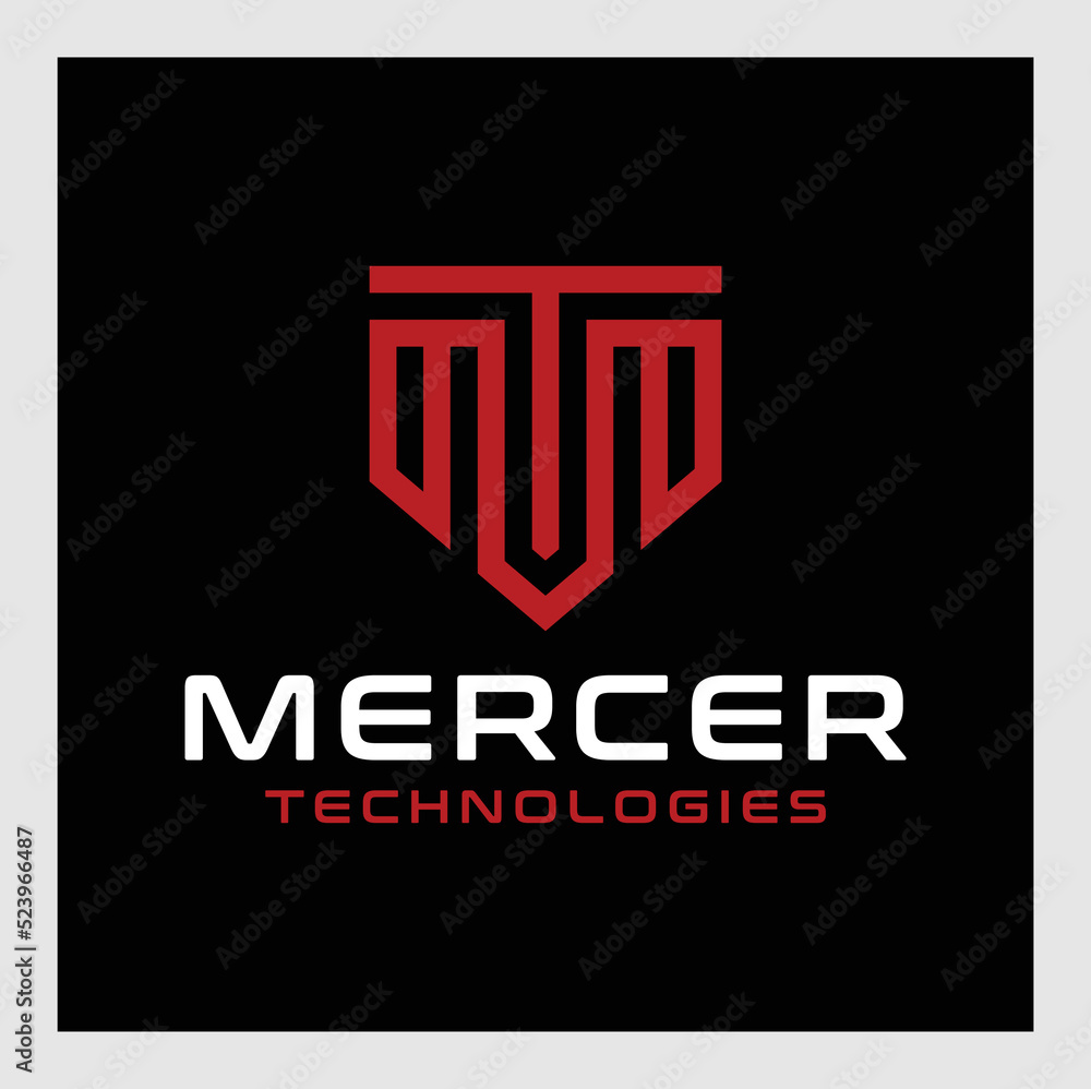 Obraz premium Modern Simple and Elegant Initials Letter M and T Logo Designs