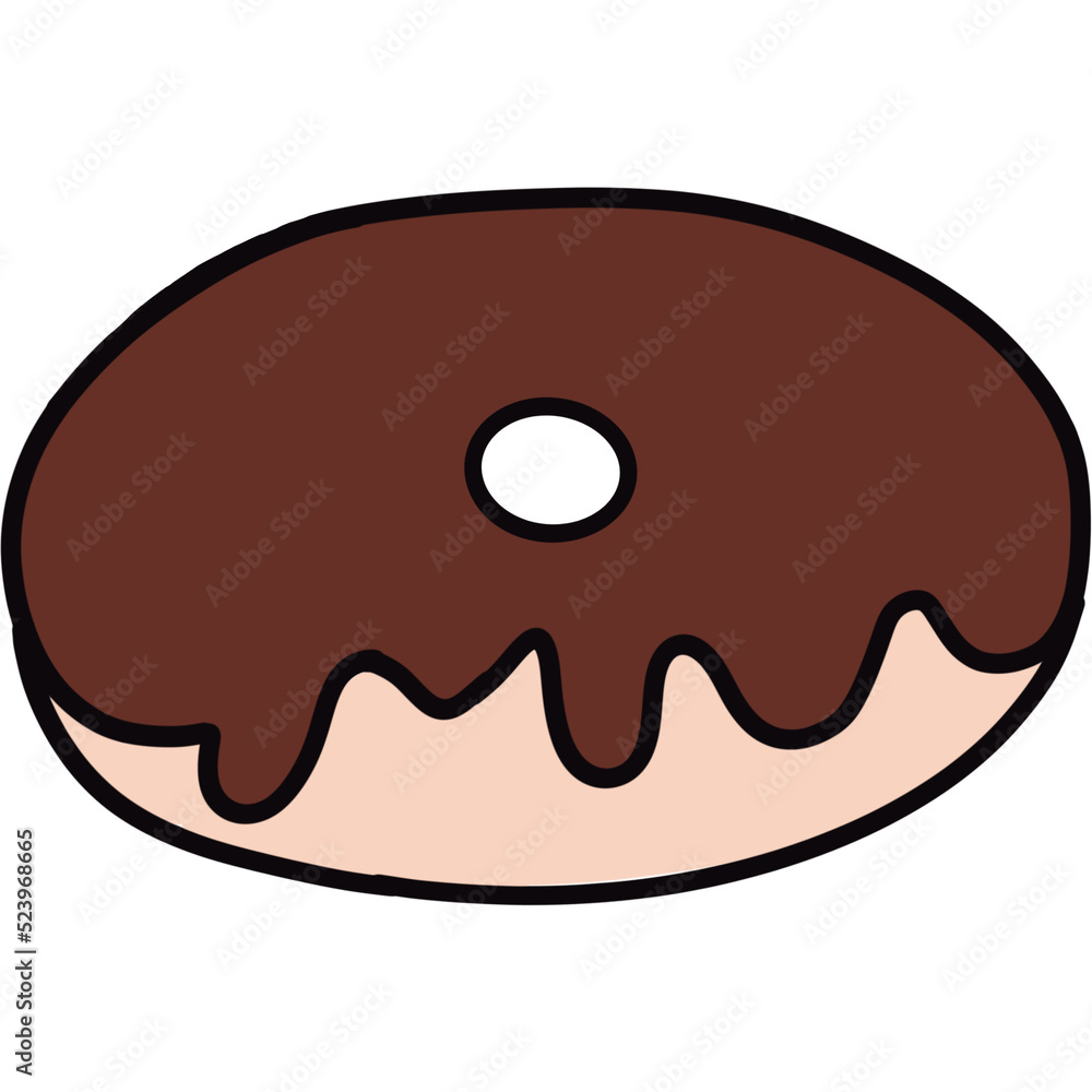 donut with chocolate donut with chocolate