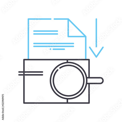 repository line icon, outline symbol, vector illustration, concept sign