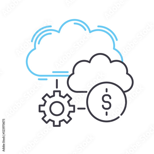 raid storage line icon, outline symbol, vector illustration, concept sign