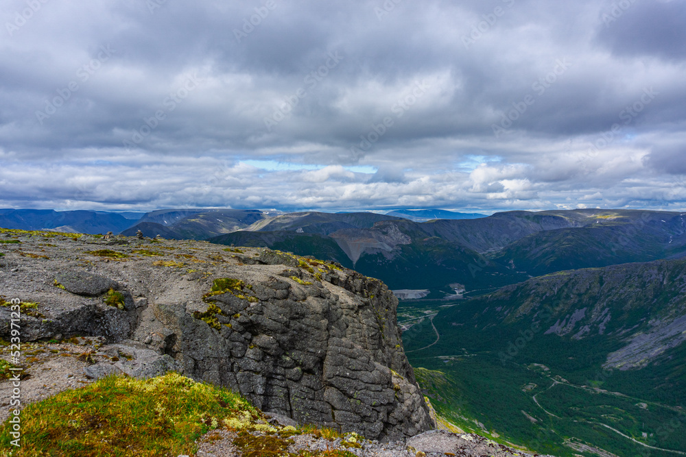 Khibiny Mountains. Ski resort- Arctic region of Russia is a popular hiking trail Khibiny Mountains. Ski resort- Arctic region of Russia is a popular hiking trail