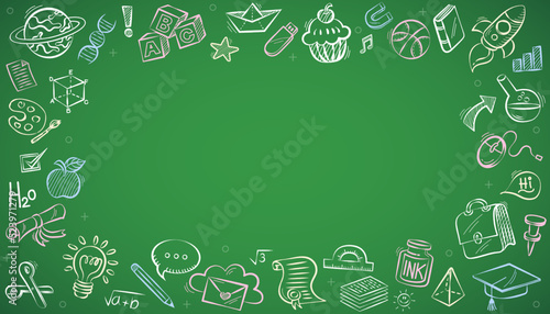 background with a blackboard