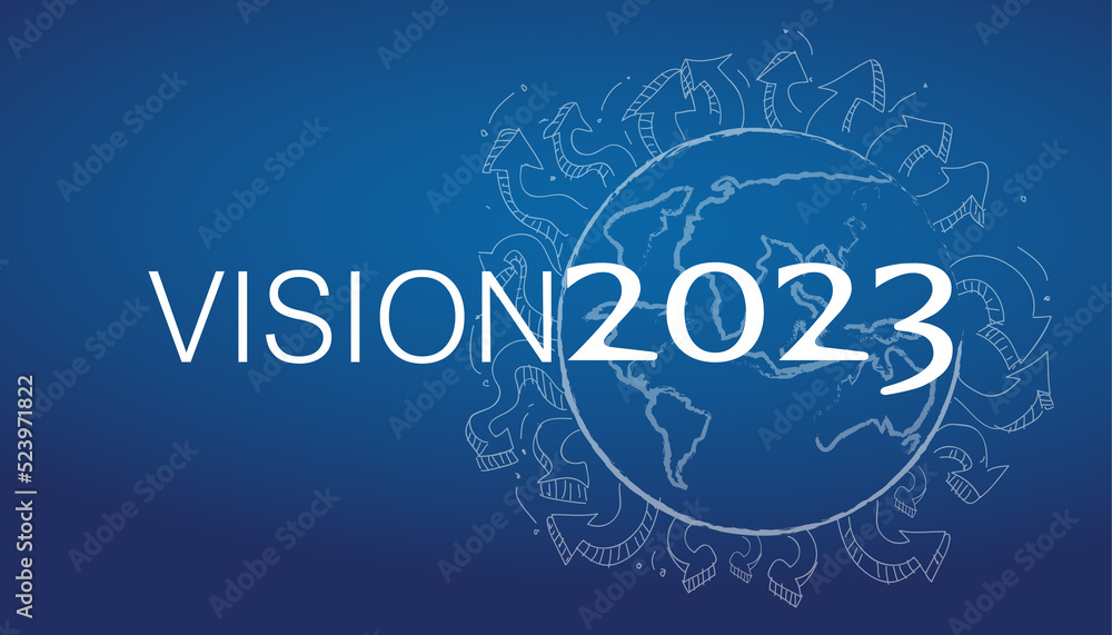 Happy new year 2023 - idea and concept think Creativity modern Idea and Concept illustration vector. Happy new year 2023 - idea and concept think Creativity modern Idea and Concept illustration vector.