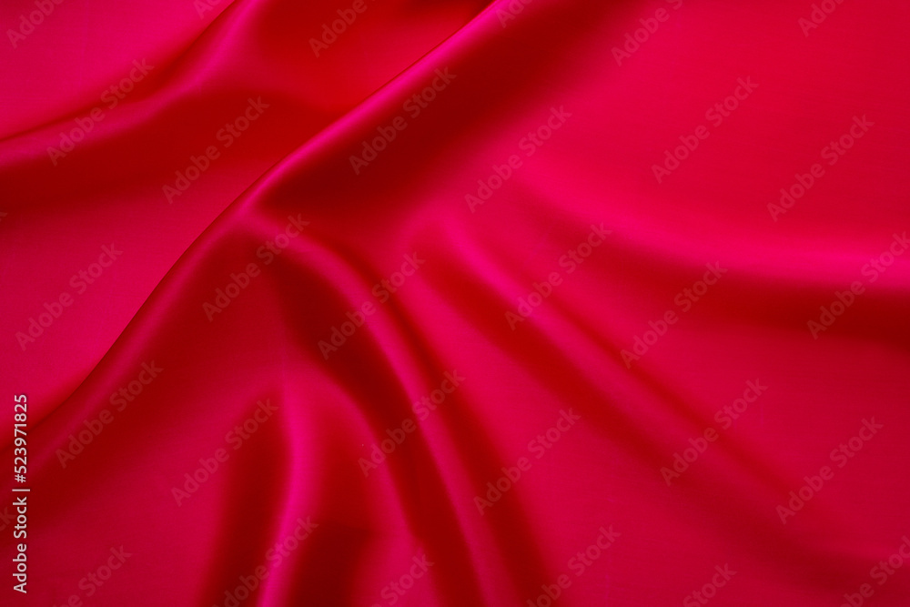 Close up of dark red silk background Close up of dark red silk background