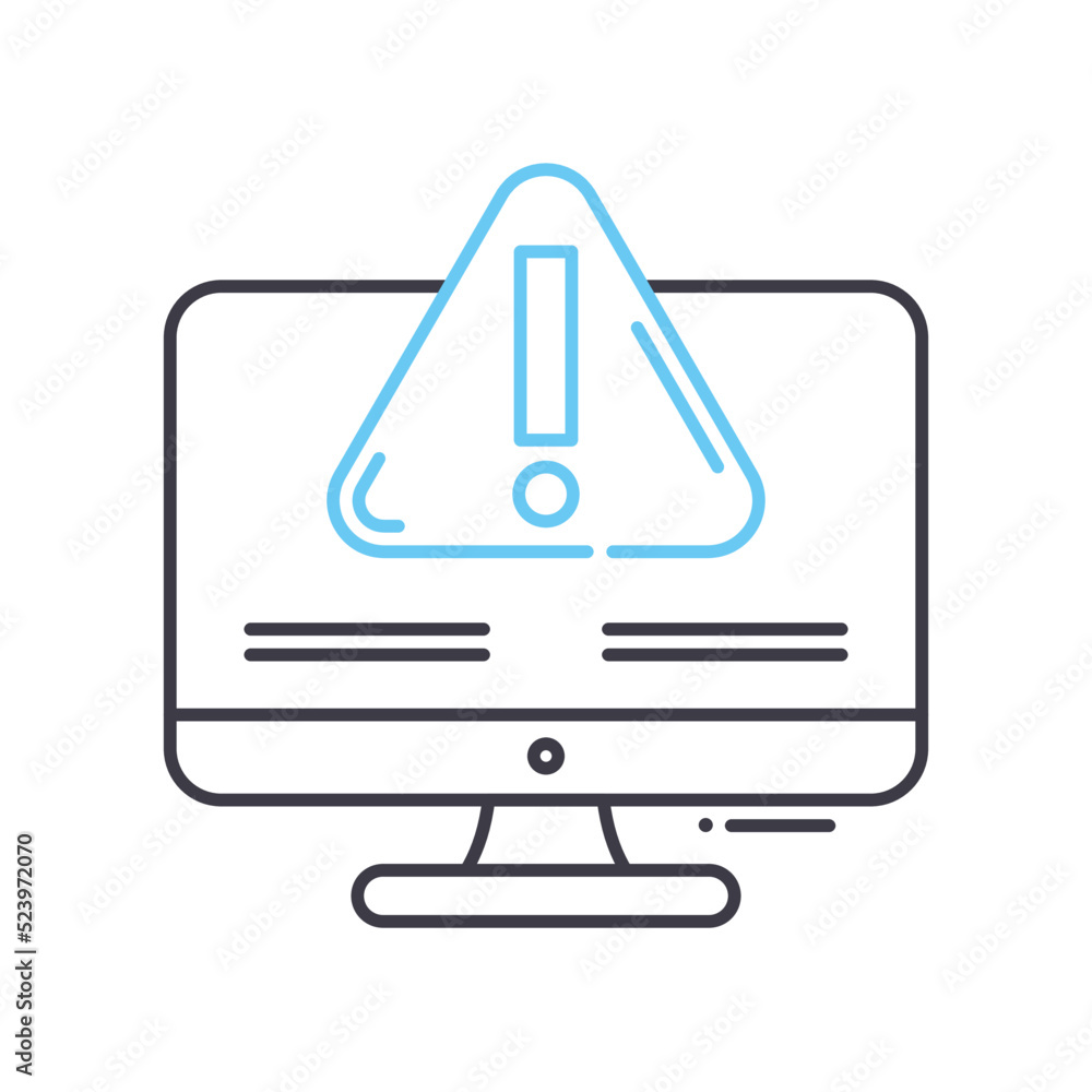 hacking line icon, outline symbol, vector illustration, concept sign hacking line icon, outline symbol, vector illustration, concept sign