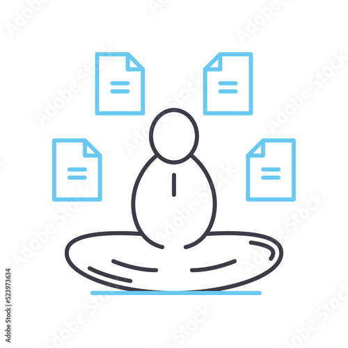 multi tasking problems line icon, outline symbol, vector illustration, concept sign