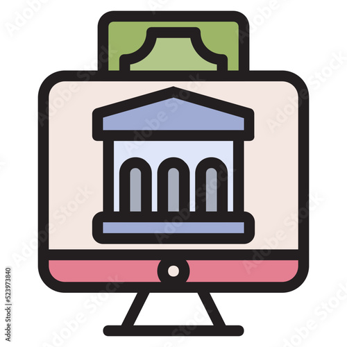 Online Banking filled outli...