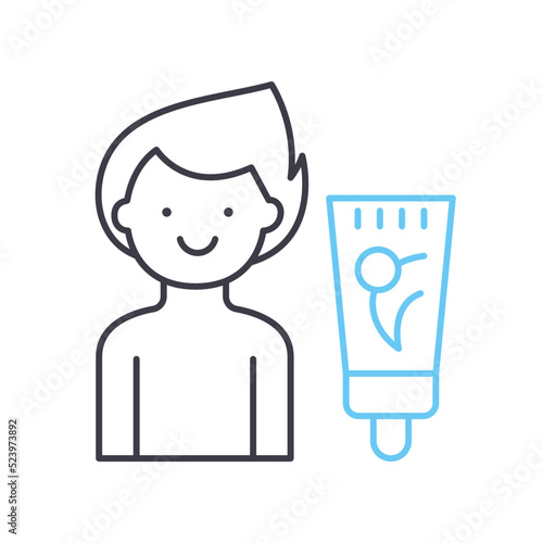 groomsman trimmer line icon, outline symbol, vector illustration, concept sign