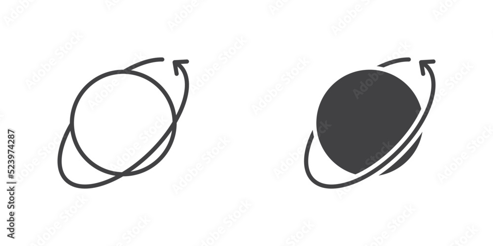 Worldwide icon, line and glyph version Worldwide icon, line and glyph version