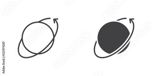 Worldwide icon, line and glyph version