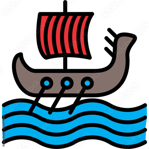 Viking Ship Icon