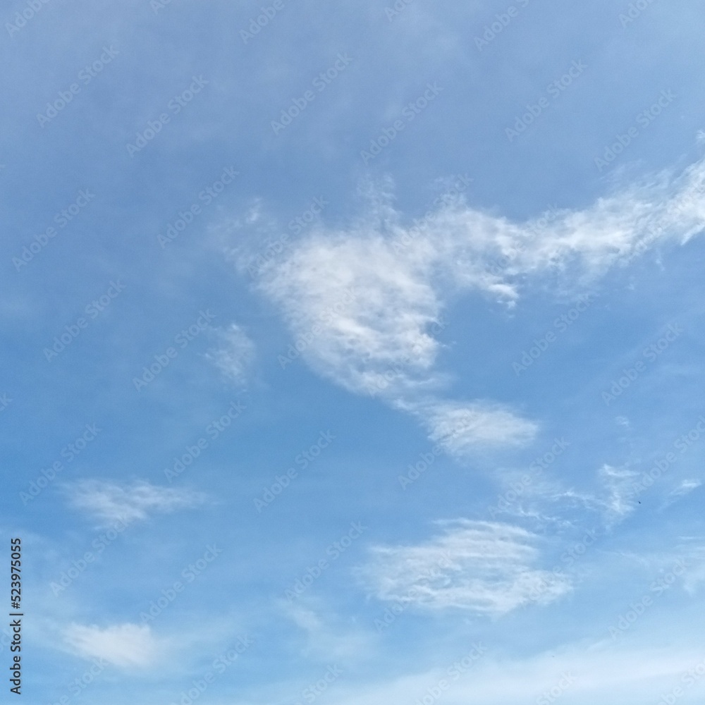 sky space with white clouds in sunny day