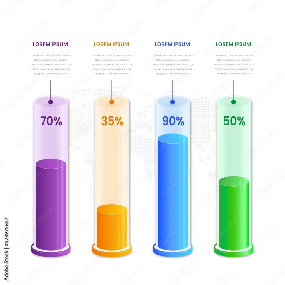 bussines 3d bar chart template for presentation bussines 3d bar chart template for presentation