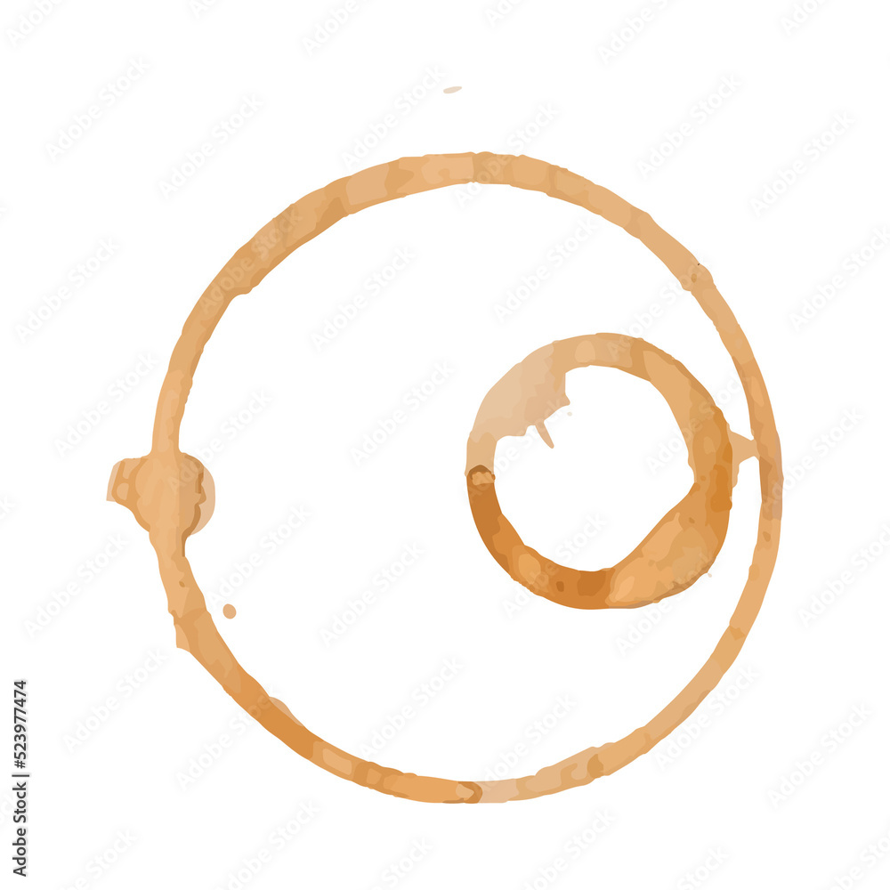 coffee stain on transparent background - PNG format. coffee stain on transparent background - PNG format.