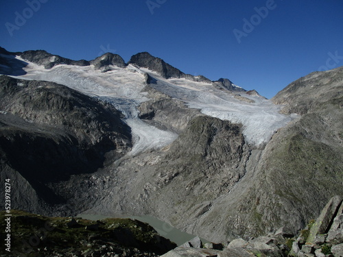 Gletscherschwund in Großvenedigergruppe